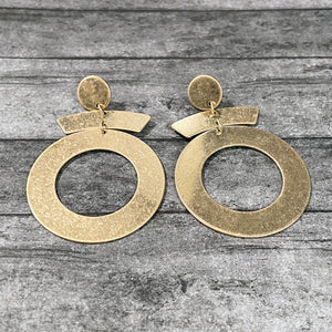 Gold Geometric Statement Earrings | Gold Hoop Earrings | FENNO FASHION | Megan Fenno