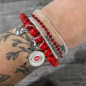 Cincinnati Reds Baseball Bracelet | Cincinnati Reds Jewelry | FENNO FASHION | Megan Fenno 