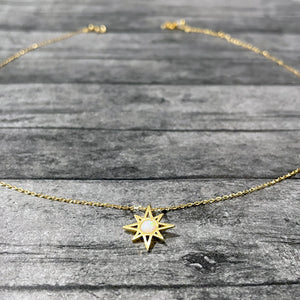 Gold Opal Necklace | Dainty Opal Jewelry | Opal Necklace | FENNO FASHION