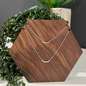 Silver Dainty Layering Necklace | Dainty Layered Necklace | FENNO FASHION 