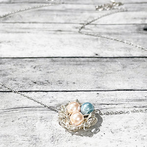 Handmade Momma Bird Silver or Gold Nest Necklace | Cincinnati | Megan Fenno | FENNOfashion