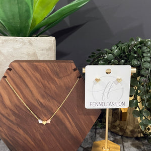 Mixed Metal Heart Necklace | Dainty Heart Necklace | Valentines Day Jewelry | FENNO FASHION | Megan Fenno | Custom Heart Necklace 