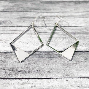 Silver Geometric Angled Earrings | Geometric Jewelry | FENNO FASHION | Megan Fenno 