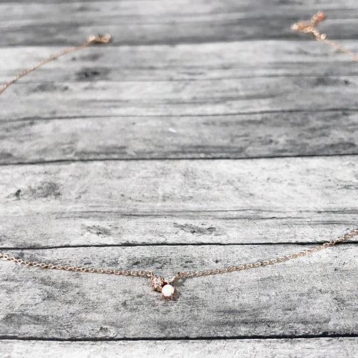 Silver Dainty Opal Necklace | Opal Necklace | FENNO FASHION | Megan Fenno