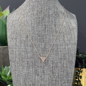 Dainty Crystal Triangle Necklace | Triangle Jewelry | Dainty Crystal Necklace | Megan Fenno | FENNO FASHION