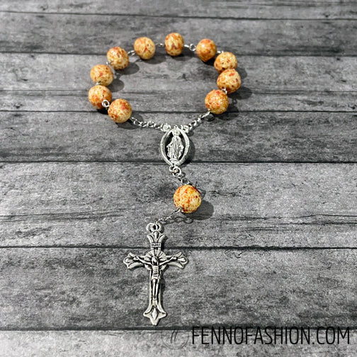 Remembrance Decade Rosary Using Flower Petals - FENNO FASHION, LLC