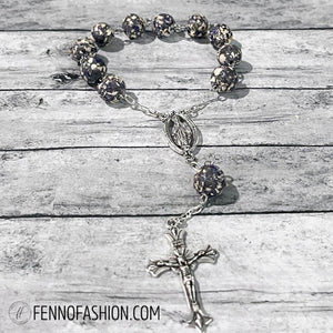 Memorial Jewelry | Flower Petal Rosary | Remembrance Rosary | Handmade Decade Rosary | FENNO FASHION | Megan Fenno 