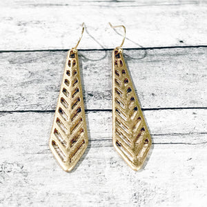 Gold Chevron Earrings | Geometric Jewelry | FENNO FASHION | Megan Fenno 