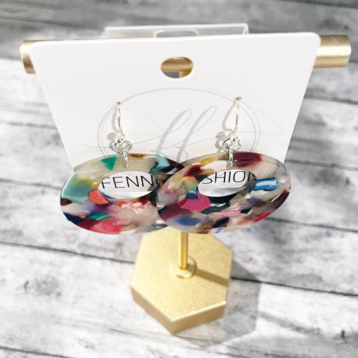 Multicolor shop resin earrings