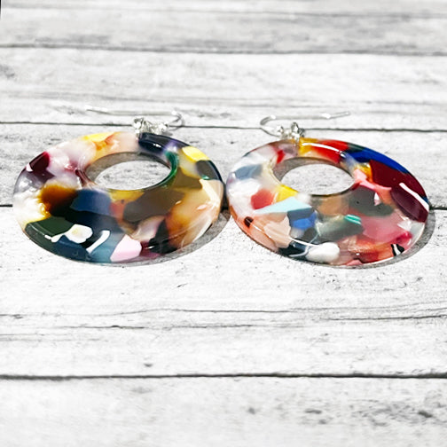 Multicolor resin earrings hotsell
