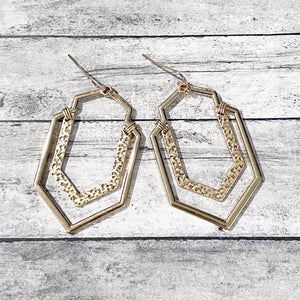 Gold Geometric Earrings | FENNO FASHION | Megan Fenno