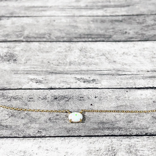 Gold Opal Necklace | Opal Jewelry | Dainty Opal Necklace | Megan Fenno | FENNO FASHION
