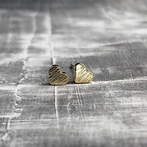 Tiny Gold Heart Stud Earrings | FENNO FASHION | Cincinnati | Megan Fenno 