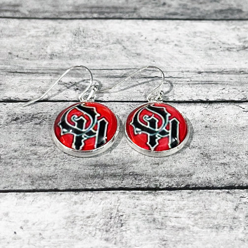 Cincinnati Bengals Tiger Striped Dangly Earrings (GOLD OR SILVER) - FENNO  FASHION, LLC