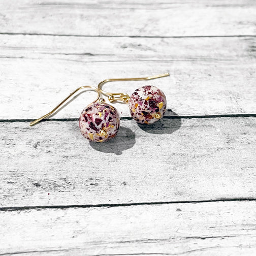 Memorial Earrings | Remembrance Jewelry | Remembrance Earrings Using Rose Petals | Fenno Fashion | Megan Fenno