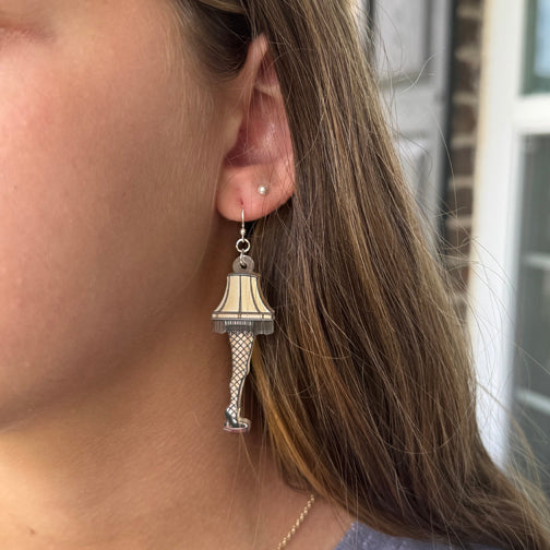 A Christmas Story Earrings | Leg Lamp Earrings | Nostalgic Christmas Earrings | Funny Christmas Earrings | FENNO FASHION