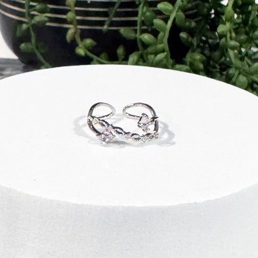 Adjustable Dainty Ring | Dainty Rings | Crystal Ring | FENNO FASHION | Cincinnati Jewelry Designer 