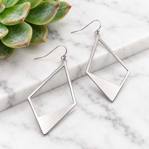 Asymmetric Angled Earrings (GOLD, ROSE GOLD OR SILVER)