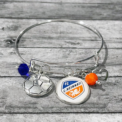 Cincinnati Bengals Silver Charm Bracelet - FENNO FASHION, LLC