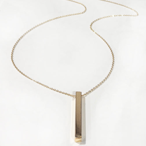 Bar Pendant Necklace | Minimalistic Jewelry | Gold Bar Necklace | FENNO FASHION