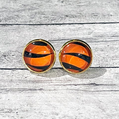 Cincinnati Bengals White Tiger Post Earrings (SILVER OR GOLD