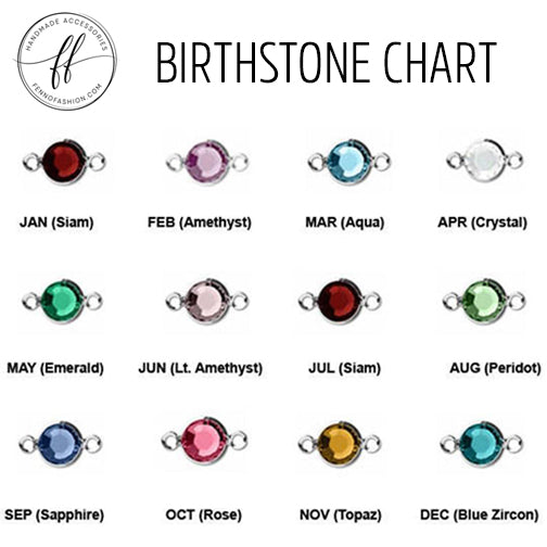 Birthstone Bracelet | Custom Birthstone Jewelry | Laser Engraved Bracelet | Initials and Birthstone Bracelet | Cincinnati Jewelry Designer | FENNO FASHION