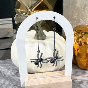 Black Spider Earrings | Halloween Earrings | Spider Halloween Earrings | FENNO FASHION