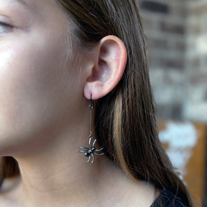 Black Spider Earrings | Halloween Earrings | Spider Halloween Earrings | FENNO FASHION
