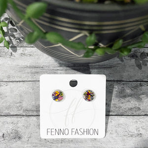 Remembrance Stud Earrings Using Flower Petals | FENNO FASHION | Memorial Jewelry | Megan Fenno | Cincinnati