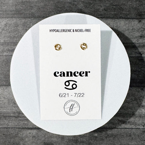 Cancer Stud Earrings | Zodiac Studs | Zodiac Jewelry | Constellation Jewelry | FENNO FASHION
