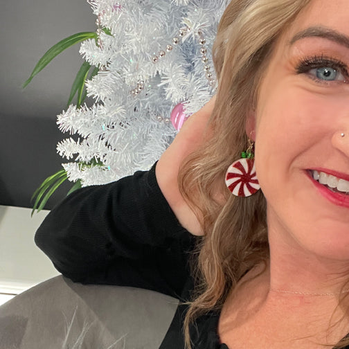 Christmas Earrings | Bell Earrings | Peppermint Earrings | Candy Earrings | FENNO FASHION