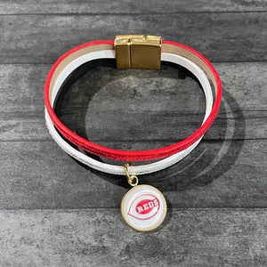 Cincinnati Reds Bracelet | Cincinnati Reds Baseball Jewelry | FENNO FASHION