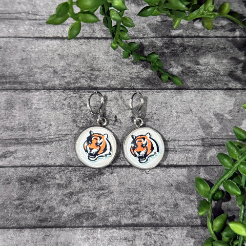 Cincinnati Bengals Earrings | Bengals Tiger Earrings | Bengals Jewelry | FENNO FASHION