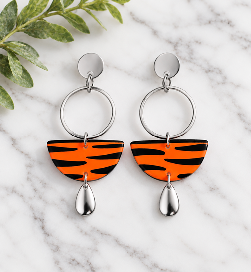 Cincinnati Bengals Jewelry | Cincinnati Bengals Earrings | Cincinnati Jewelry | FENNO FASHION | Cincinnati Jewelry Designer 