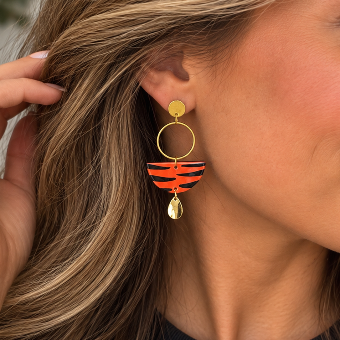 Cincinnati Bengals Jewelry | Cincinnati Bengals Earrings | Cincinnati Jewelry | FENNO FASHION | Cincinnati Jewelry Designer 
