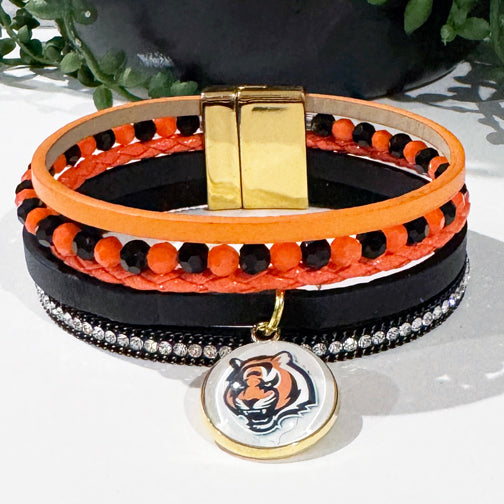 Cincinnati Bengals Jewelry | Cincinnati Jewelry | Bengals Bracelet | FENNO FASHION