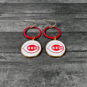 Cincinnati Reds Earrings | Cincinnati Reds Jewelry | Reds Accessories | FENNO FASHION | Megan Fenno