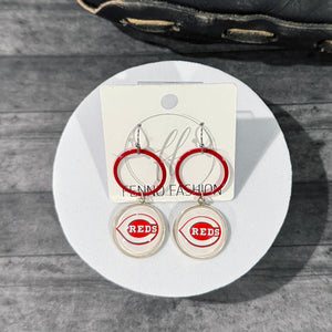 Cincinnati Reds Earrings | Cincinnati Reds Jewelry | Reds Accessories | FENNO FASHION | Megan Fenno