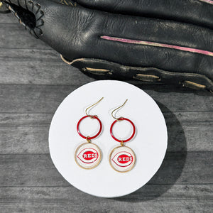 Cincinnati Reds Earrings | Cincinnati Reds Jewelry | Reds Accessories | FENNO FASHION | Megan Fenno