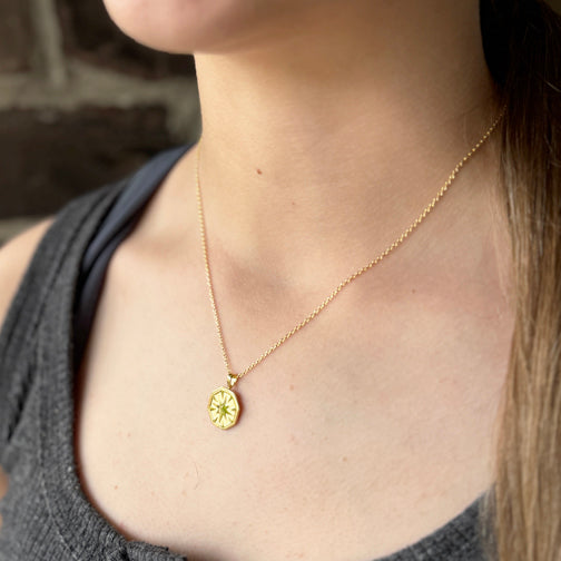 Compass Necklace | North Star Jewelry | Dainty North Star Necklace | FENNO FASHION