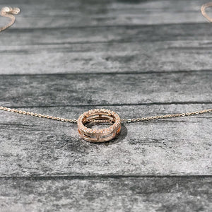 Crystal Circle Necklace | Rose Gold Dainty Necklace | FENNO FASHION | Megan Fenno