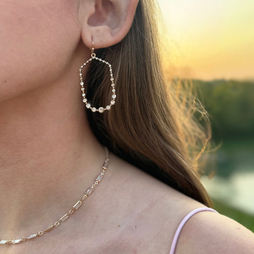 Crystal Baguette Necklace | Crystal Layering Necklace | Gold Layering Necklace | FENNO FASHION