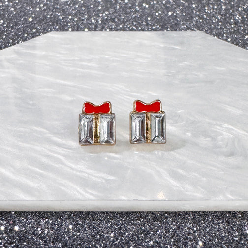 Crystal Christmas Earrings | Present Earrings  | FENNO FASHION | Christmas Jewelry | Christmas Earrings 
