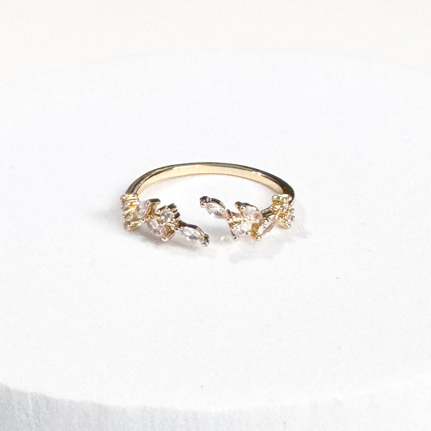 Crystal Vines Open Adjustable Ring | FENNO FASHION | Cincinnati Jewelry Designer