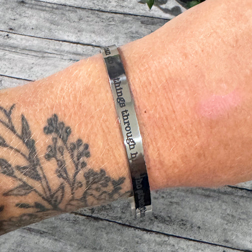 Custom Laser Engraved Bracelet | Custom Laser Engraved Jewelry | Quote Bracelet | Bible verse Bracelet | Cincinnati Jewelry Designer | FENNO FASHION