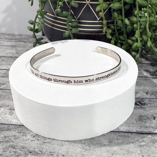 Custom Laser Engraved Bracelet | Custom Laser Engraved Jewelry | Quote Bracelet | Bible verse Bracelet | Cincinnati Jewelry Designer | FENNO FASHION