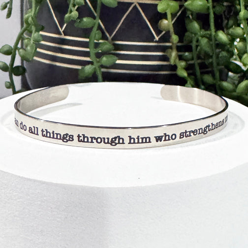 Custom Laser Engraved Bracelet | Custom Laser Engraved Jewelry | Quote Bracelet | Bible verse Bracelet | Cincinnati Jewelry Designer | FENNO FASHION