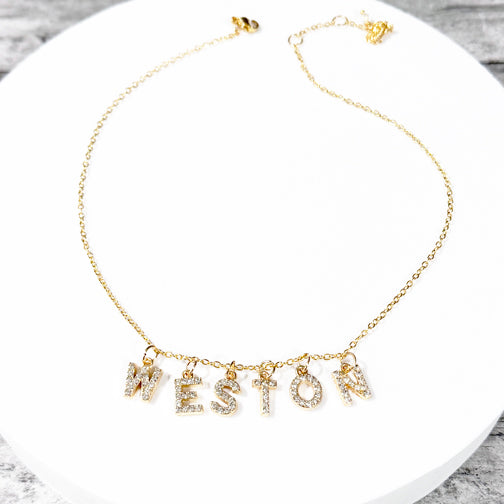 Custom Letter Necklace | Custom Name Necklace | Custom Sports Jewelry | Cincinnati Jewelry Designer | FENNO FASHION