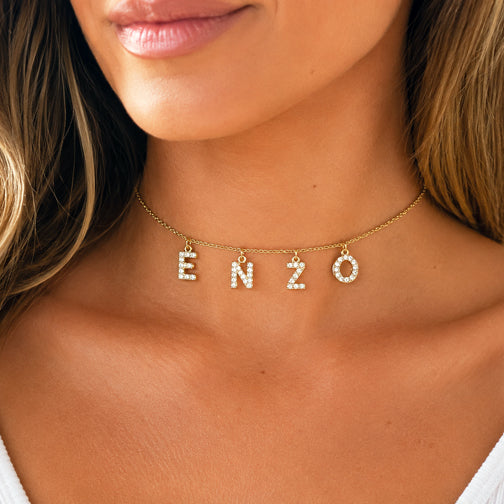 Custom Letter Necklace | Custom Name Necklace | Custom Sports Jewelry | Cincinnati Jewelry Designer | FENNO FASHION