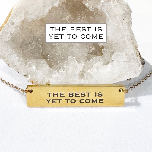 Custom Quote Laser Engraved Necklace | Bar Necklace | Laser Engraved Jewelry | Custom Laser Engraved Necklace | Cincinnati Jewelry Designer | FENNO FASHION